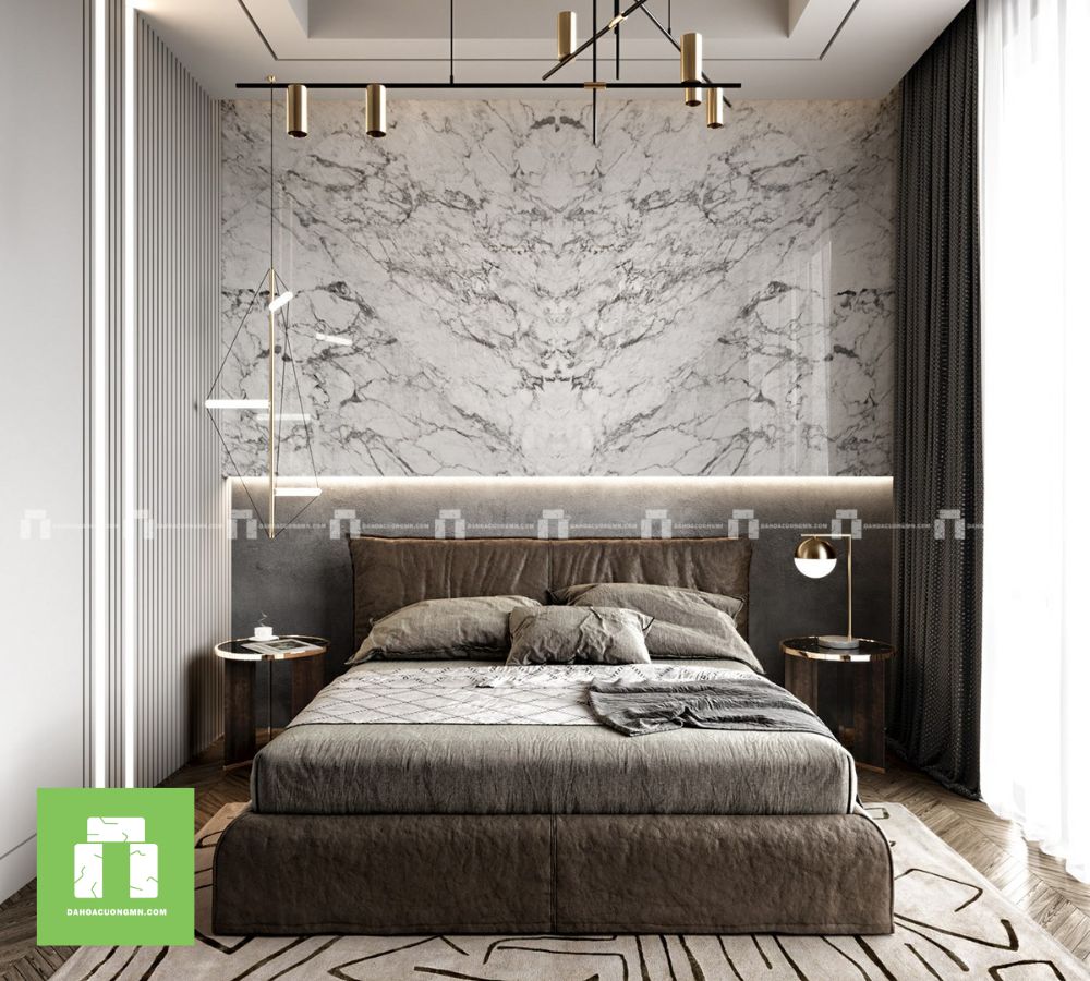 Thi công ốp đá phòng ngủ